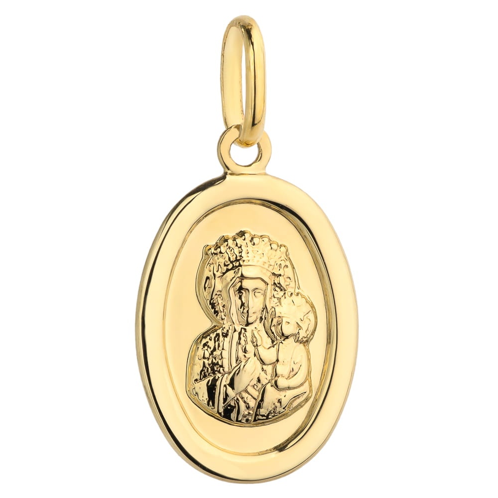 Medalion Aur 14k cu Maica Sfanta si Iisus (Greutate: 1.01)