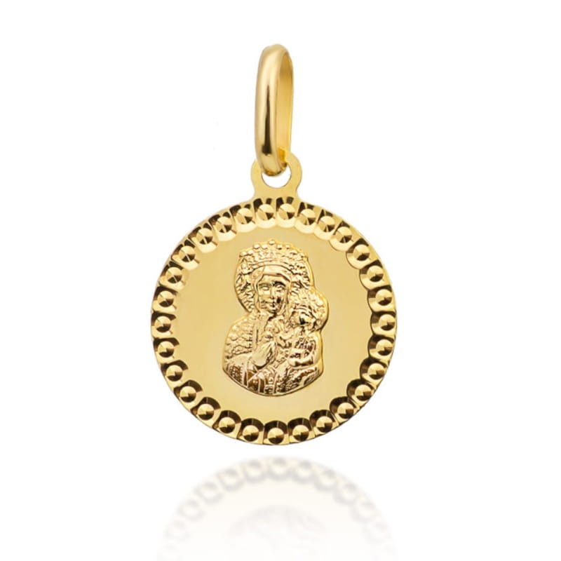 Medalion Banut Aur 14k cu Maica Domnului (Greutate: 0.93)