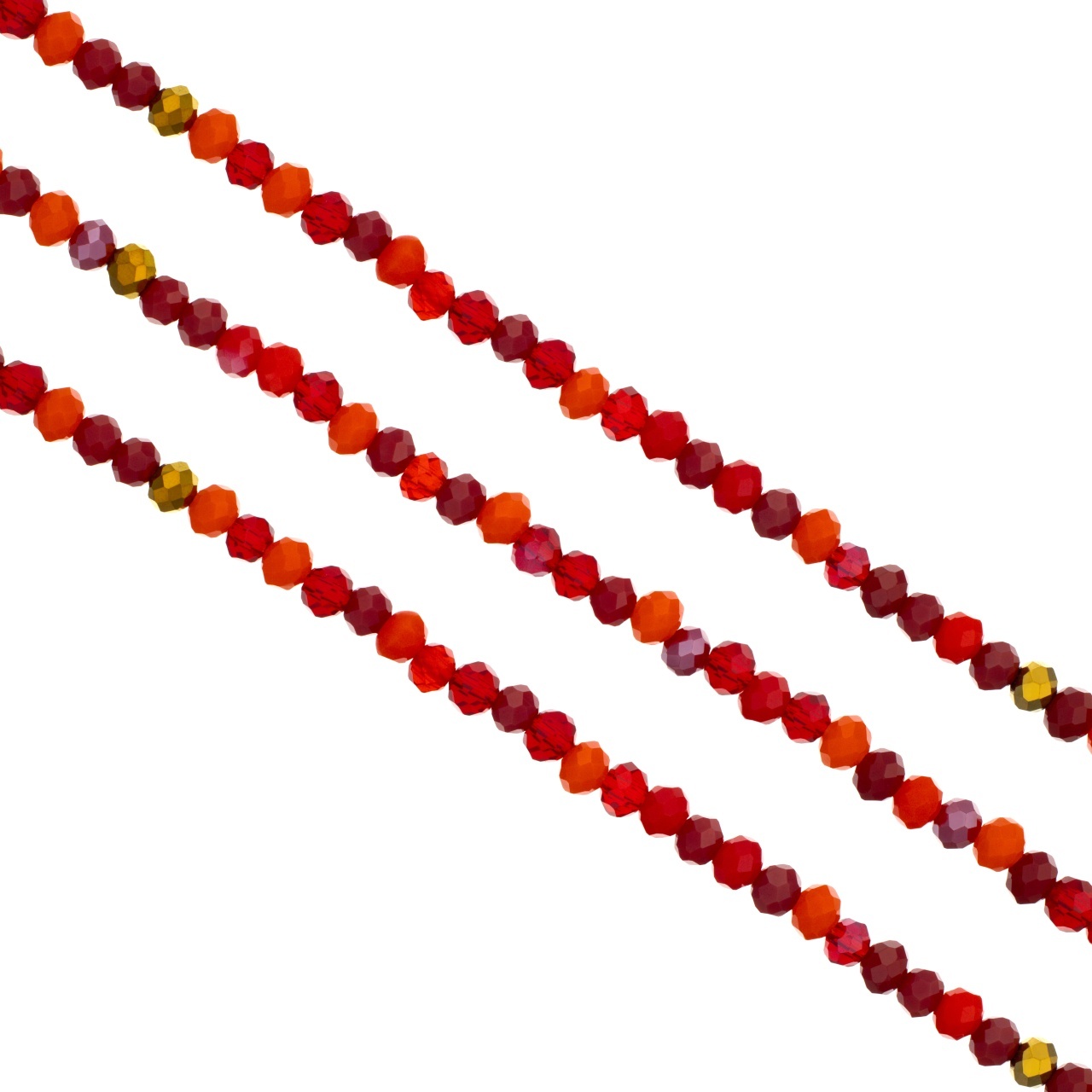 Mix cristale rondele 4mm multicolor rosu ~ aprox 410 buc