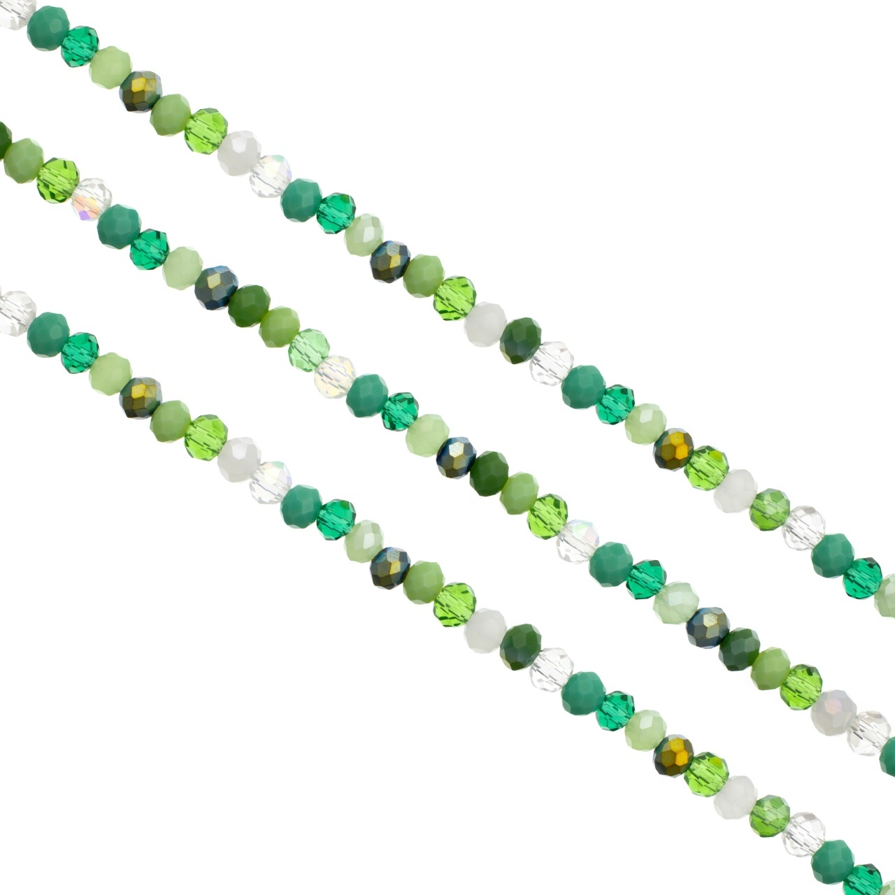 Mix cristale rondele 4mm multicolor verde ~ aprox 410 buc