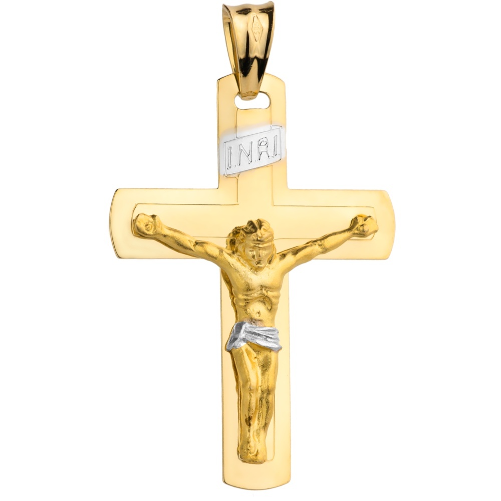 Pandantiv Aur 14k cu Cruciulita si Iisus Hristos (Greutate: 2.85)
