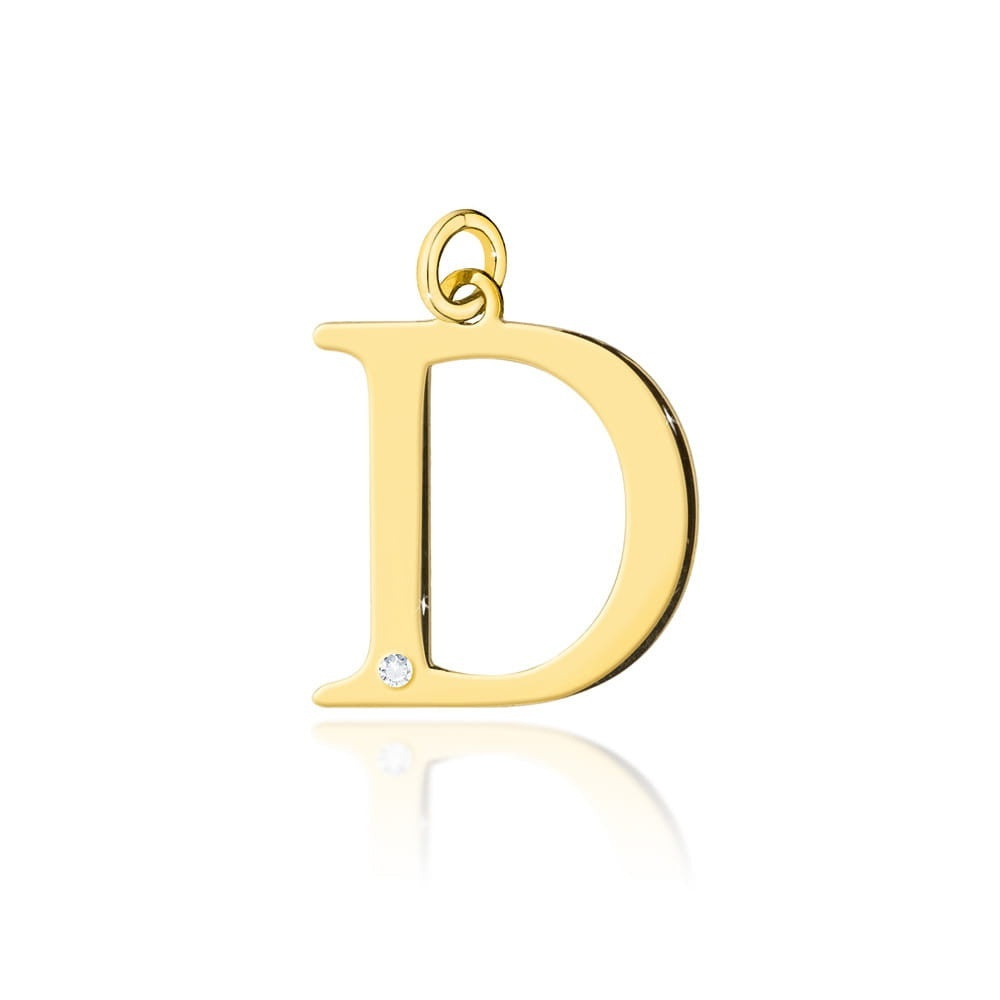 Pandantiv Aur 14K cu Diamante Naturale 0.01 ct (Varianta: Galben)