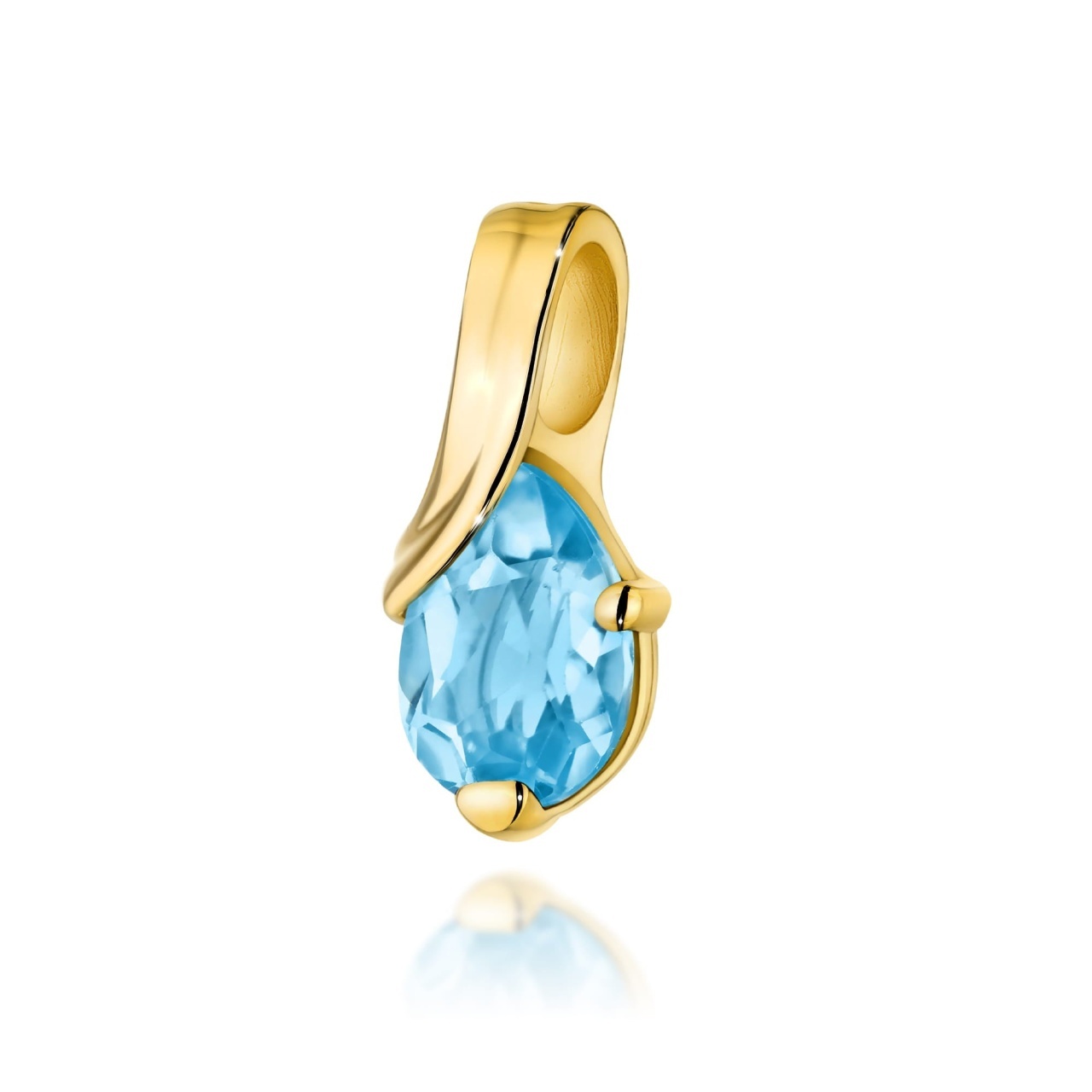Pandantiv Aur 14K cu Topaz Swiss 0.90 ct (Varianta: Galben)