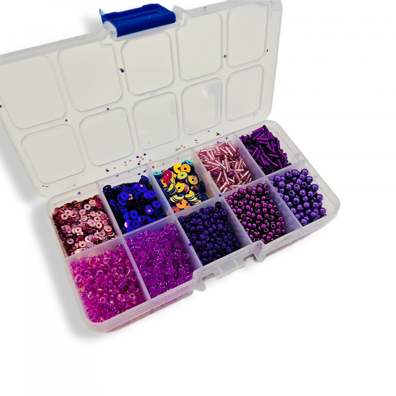 Set cutie mix cristale si paiete pentru margelit image1