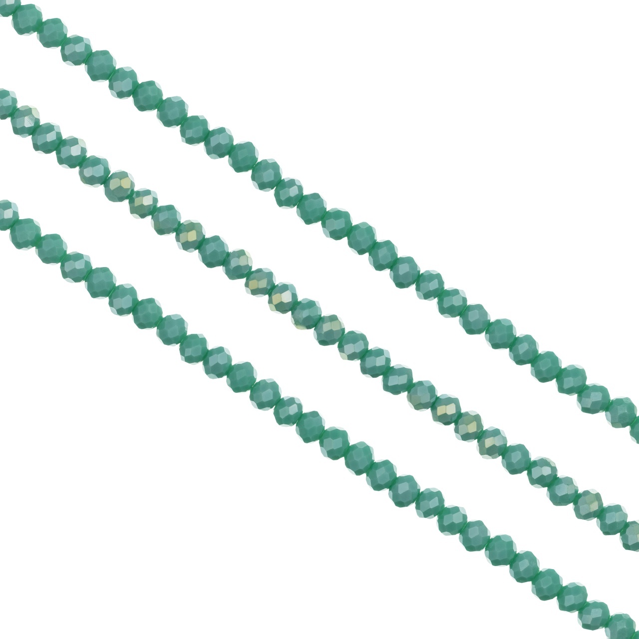 Șirag cristale rondele 4mm, culoare Verde Turcoaz Ocean AB, Aprox 130 buc