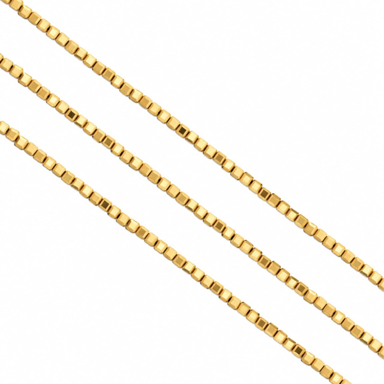 Sirag Hematite electroplacate cu AUR 14K 2.5mm