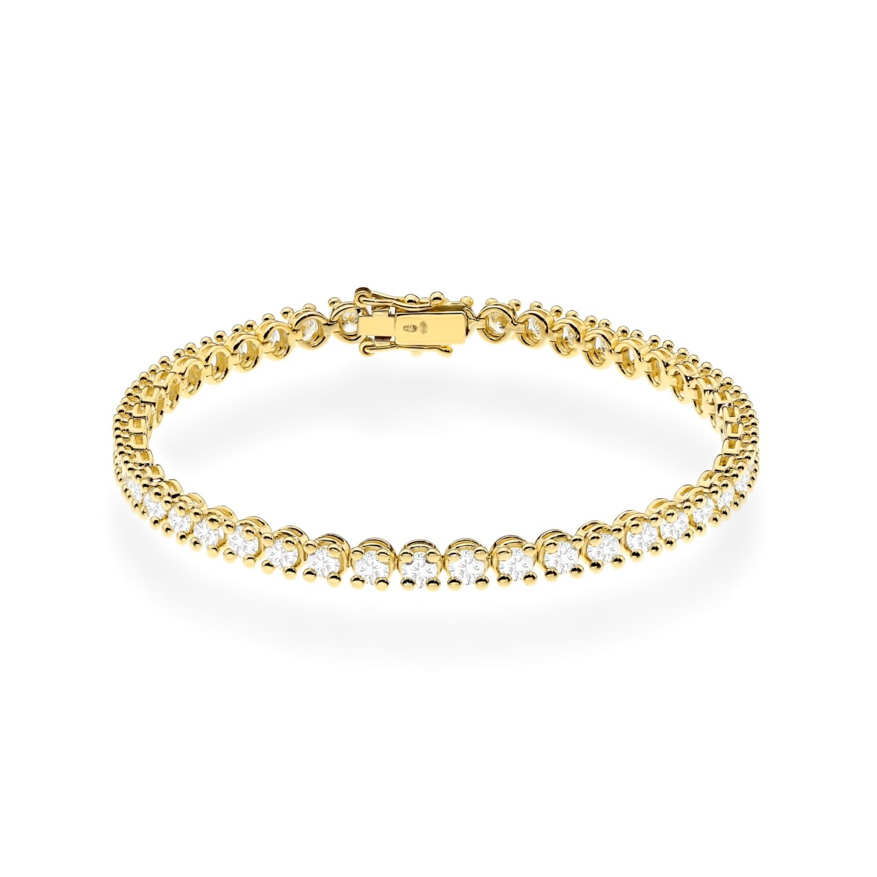 Bratara Aur 14K cu Diamante de Laborator 4.40 ct (Varianta: Galben)