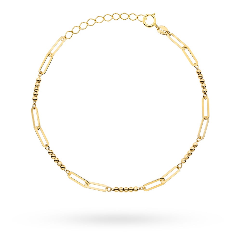 Bratara Aur 14k cu Zale Impletite si Bilute (Greutate: 1.65)