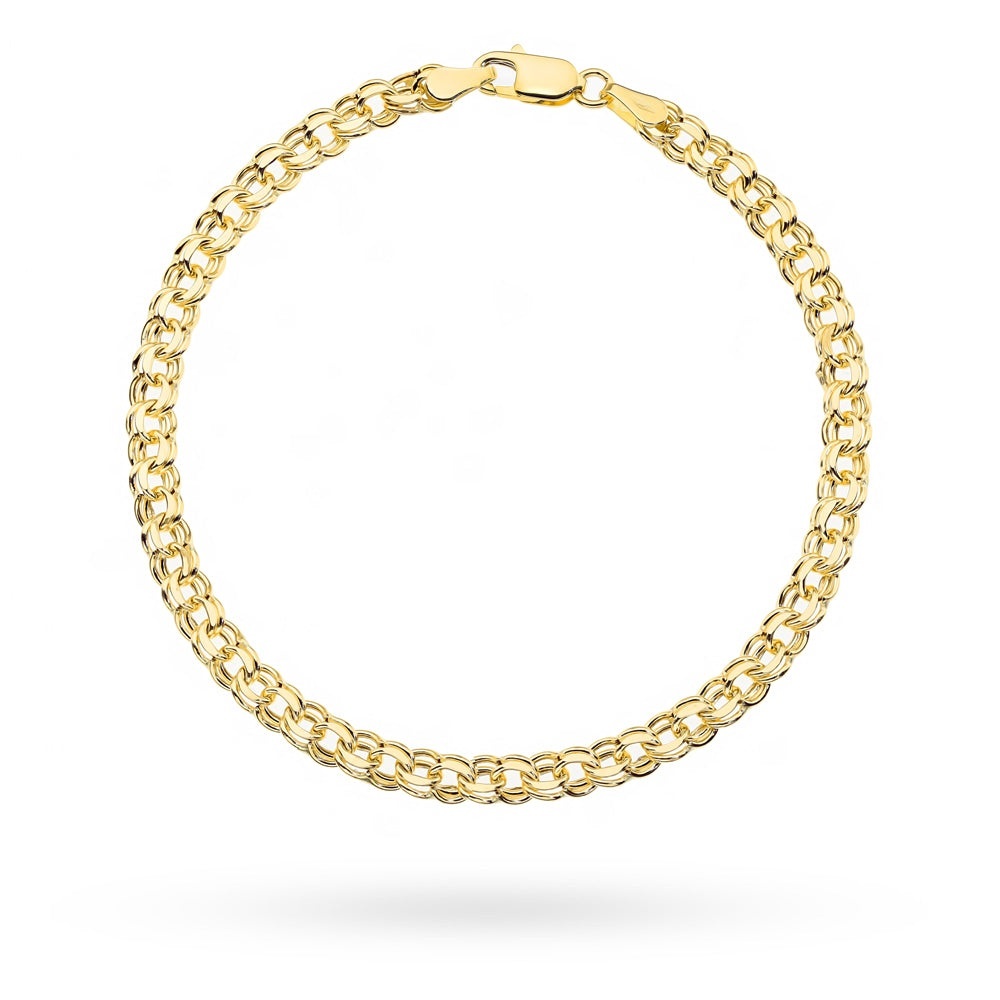 Brățară Din Aur 14K - Model Splot Garibaldi - 070 (Greutate: 3.14, Măsură: 18 cm)