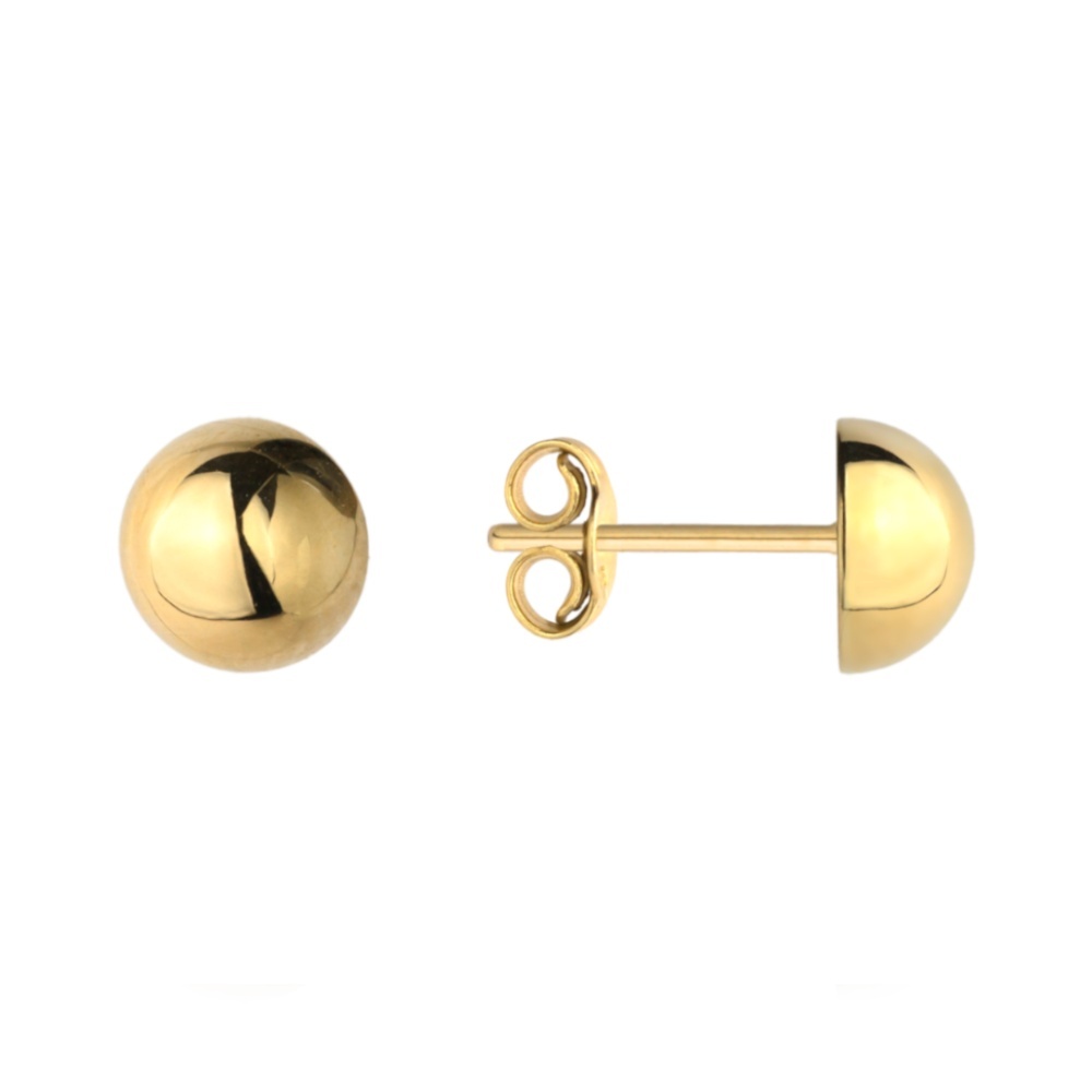 Cercei Aur 14k cu Bilute 6 mm (Greutate: 0.56)