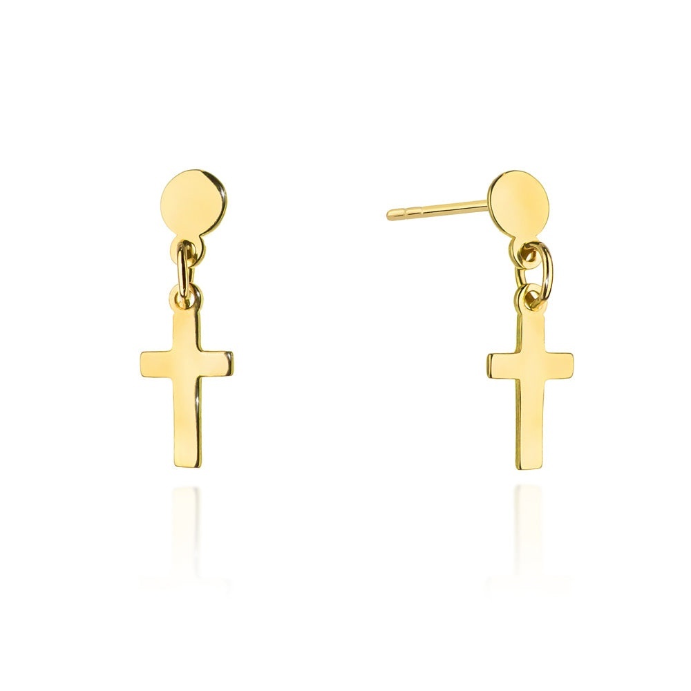 Cercei Aur 14k cu Cruciulita (Greutate: 0.74)
