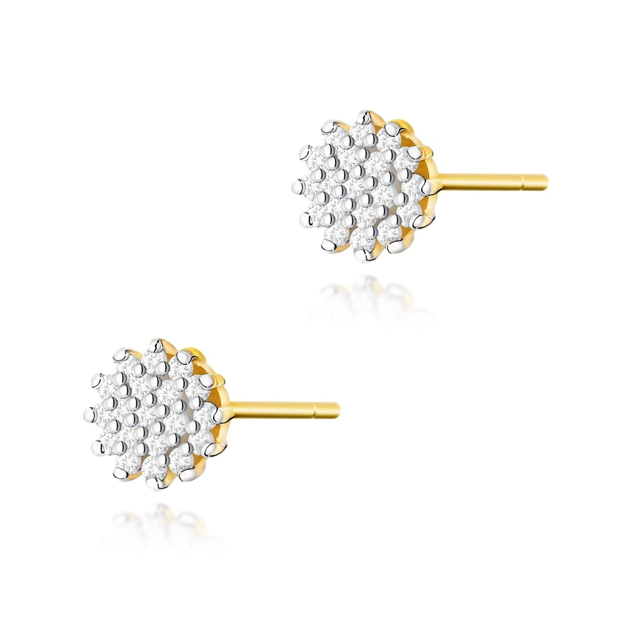 Cercei Aur 14K cu Diamante Naturale 0.19 ct (Varianta: Galben)