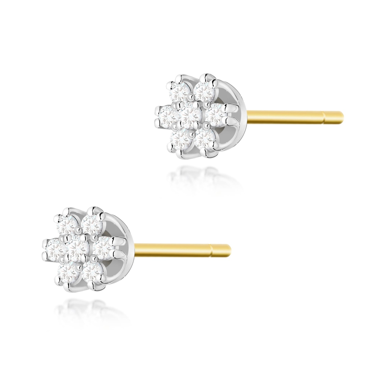 Cercei Aur 14K cu Diamante Naturale 0.20 ct (Varianta: Galben)