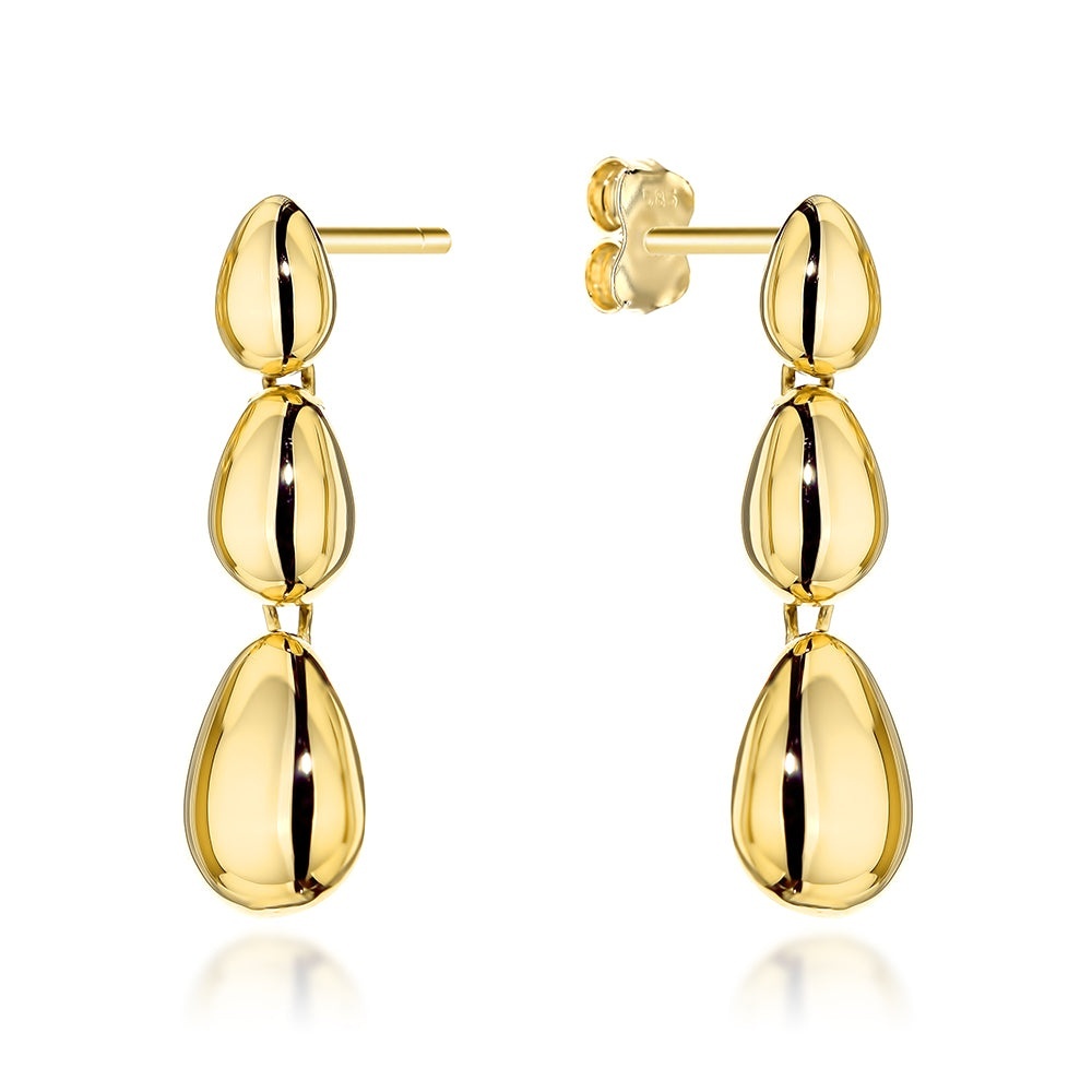 Cercei Aur 14K Ovale Suspendate (Greutate: 1.76)