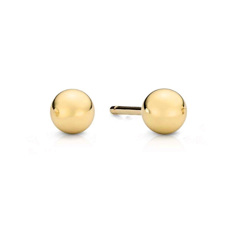 Cercei Tip Biluță Din Aur 14K Ultra-Ușoare - 8mm (Greutate: 0.78)