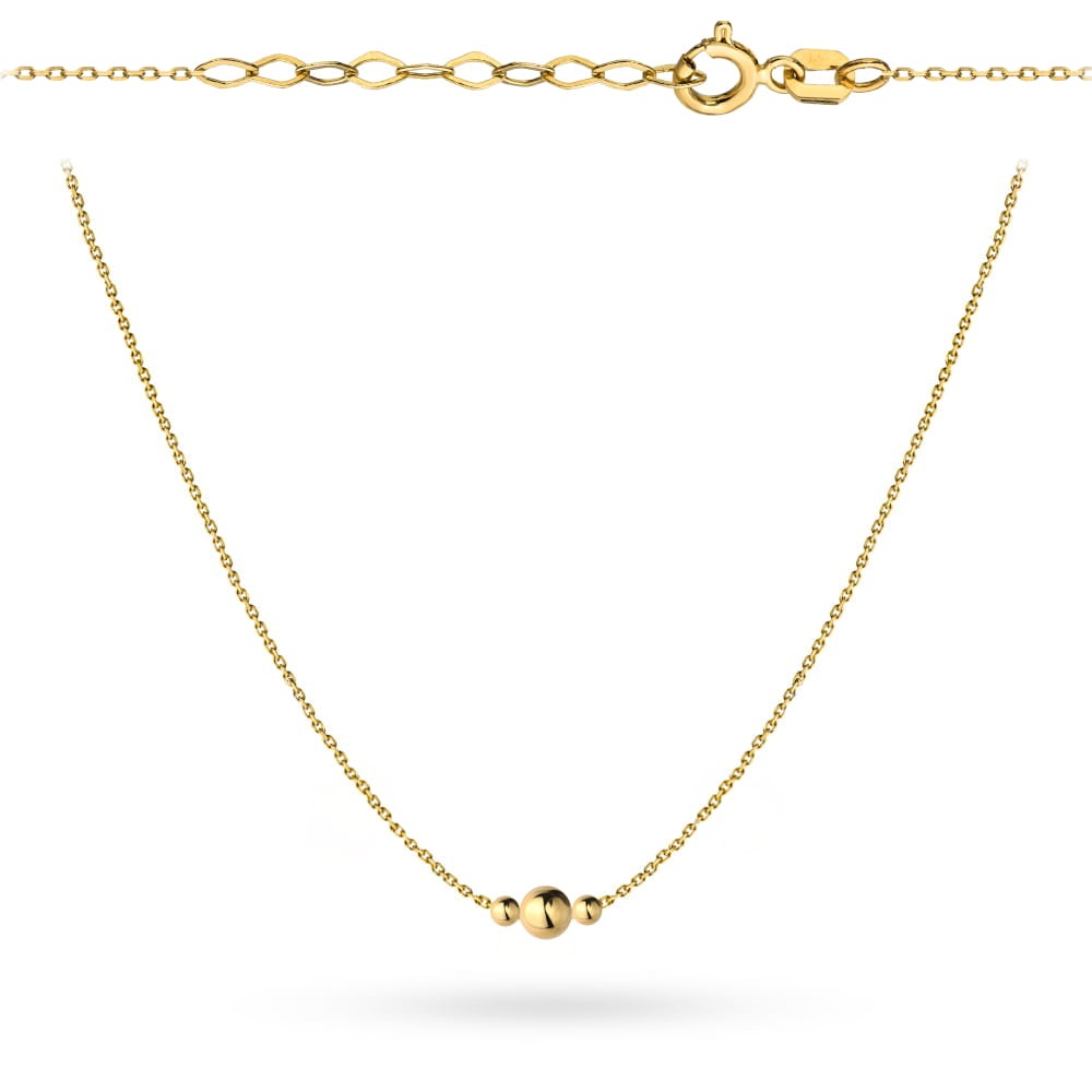 Colier Aur 14K Bile Netede - Eleganță Subtilă (Greutate: 0.75)