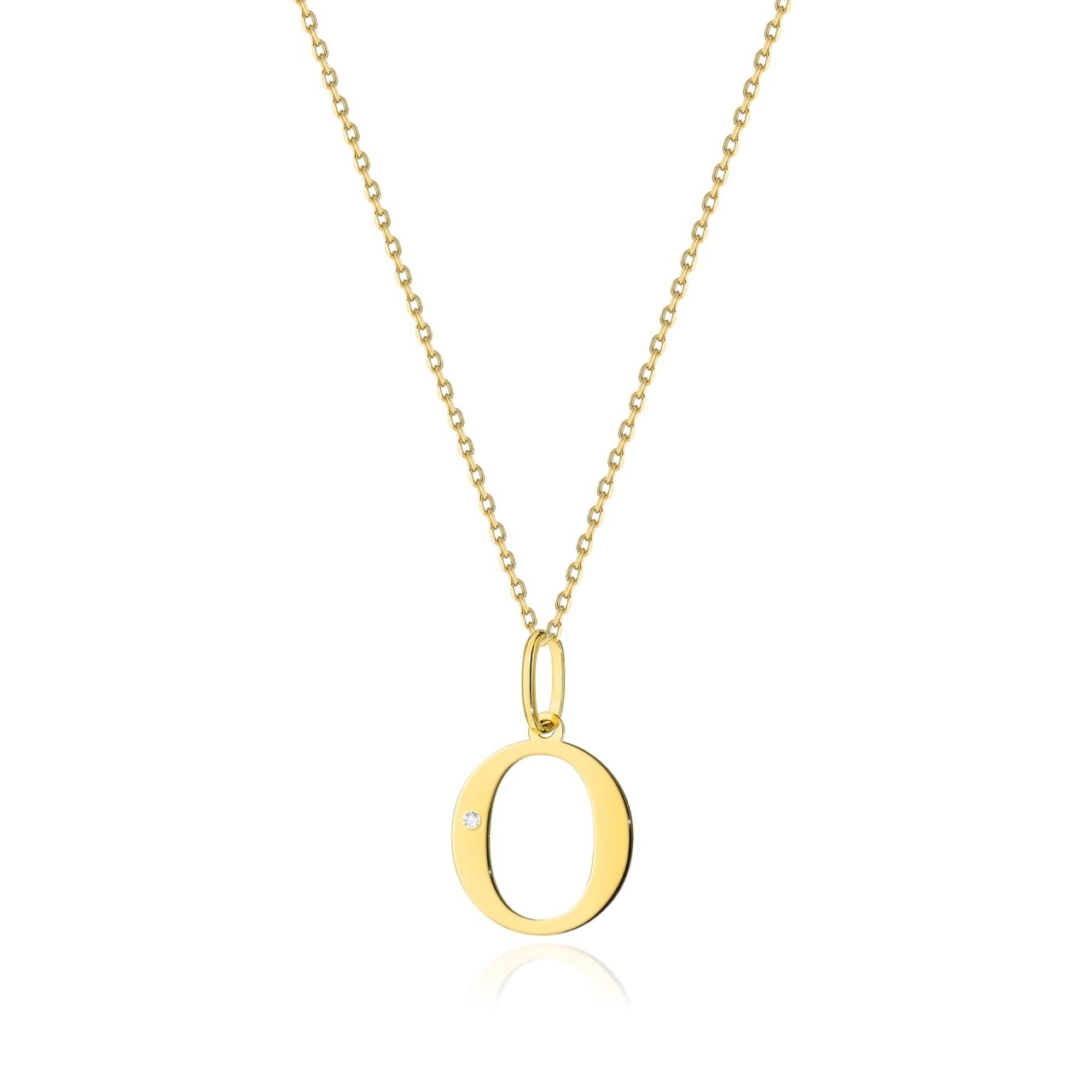 Colier Aur 14K cu Diamant Natural 0.01 ct (Varianta: Galben)