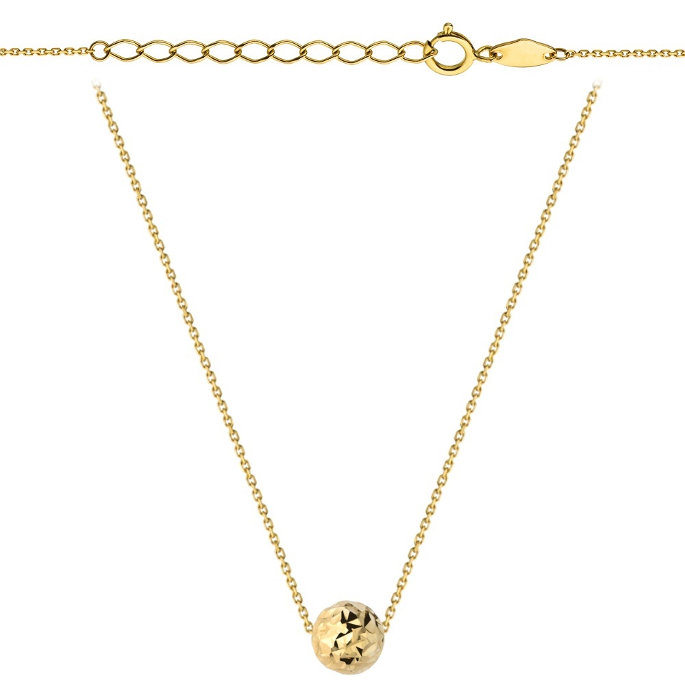 Colier cu Biluta din Cristal- Aur 14k (Greutate: 0.96)