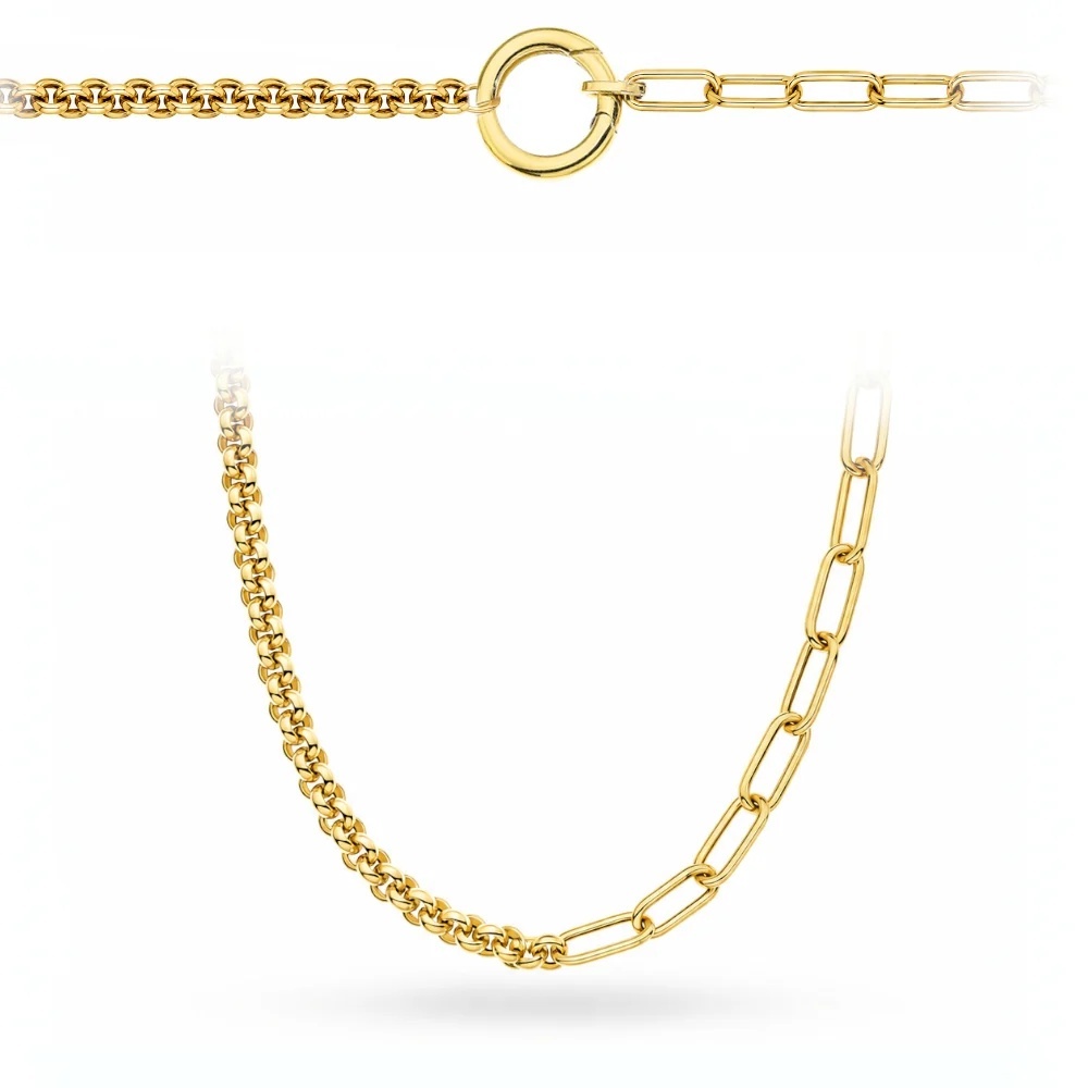 Colier Din Aur 14K Cu Zale Și Cerc Splot Rolo (Măsură: 45 cm, Greutate: 10.42)