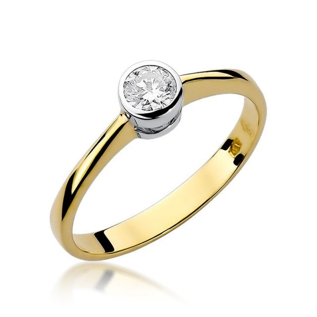 Inel Aur 14K cu Diamant Natural 0.30 ct (Varianta: Galben)