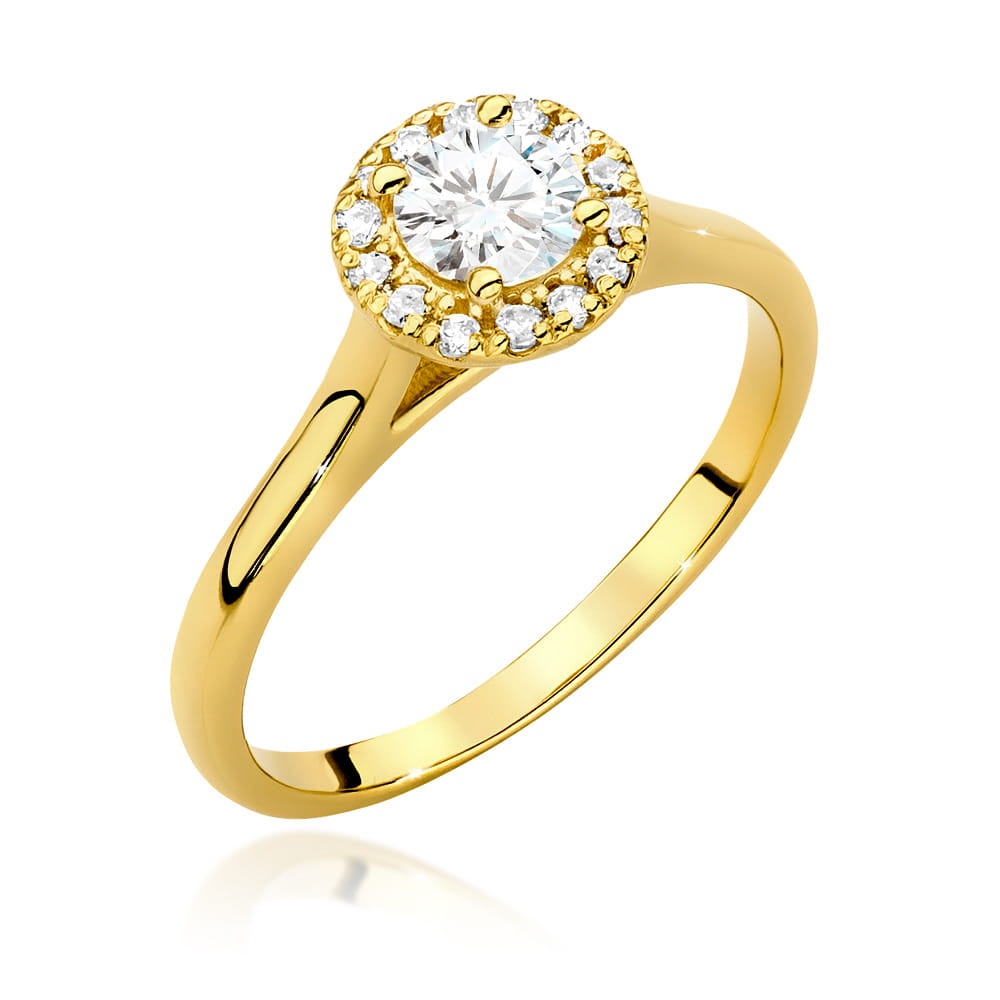 Inel Aur 14K cu Diamante de Laborator 0.52 ct (Varianta: Galben)