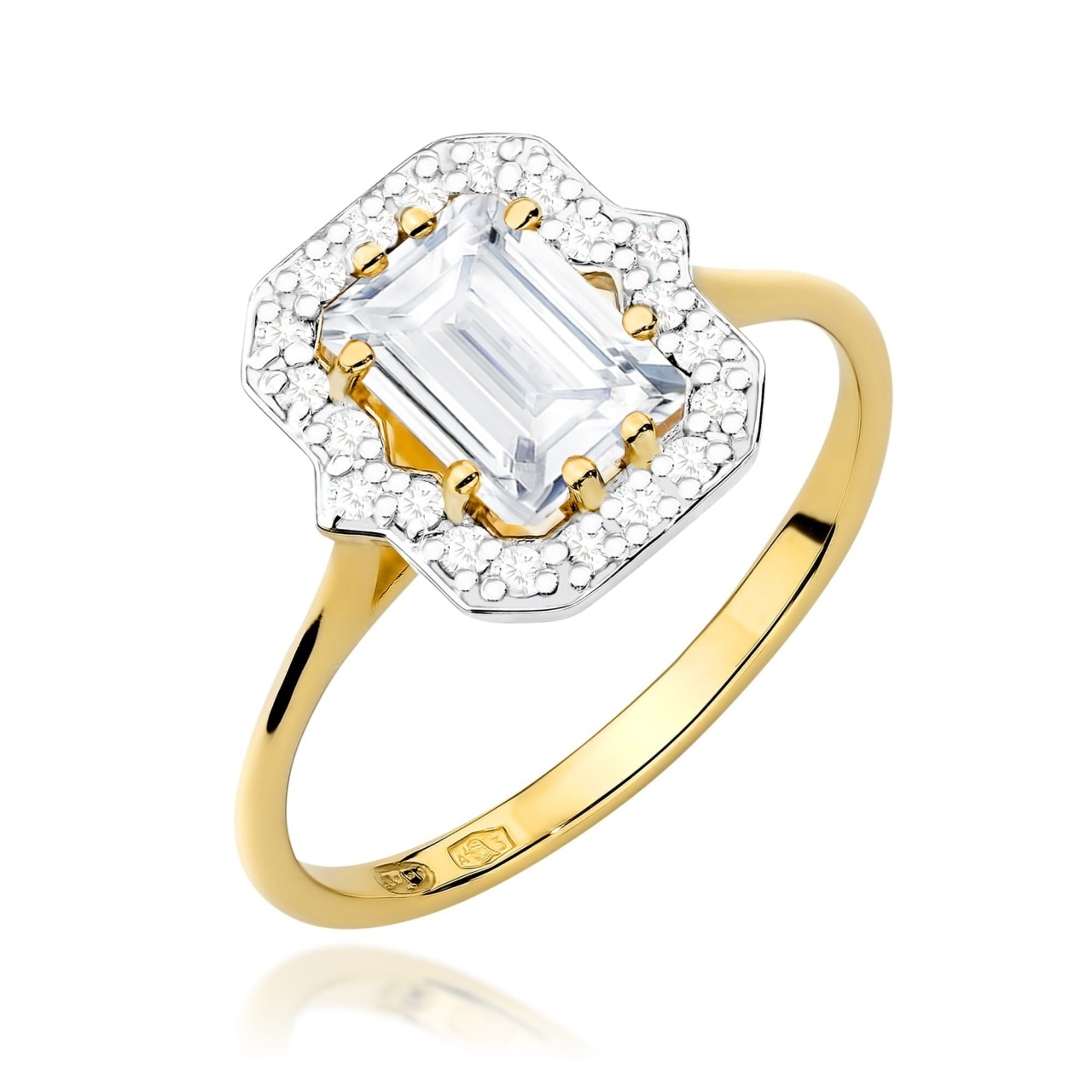 Inel Aur 14K cu Diamante de Laborator 1.17 ct (Varianta: Galben)