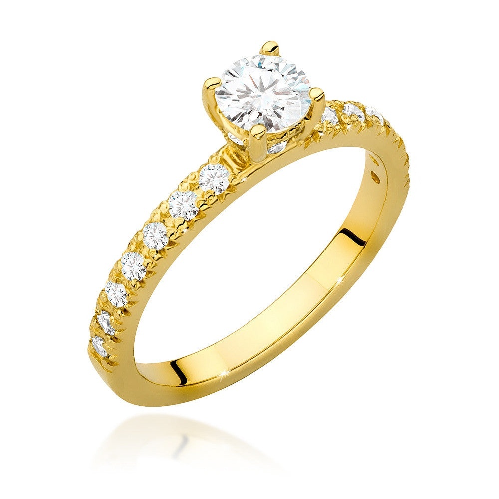Inel Aur 14K cu Diamante Naturale 0.64 ct (Varianta: Galben)