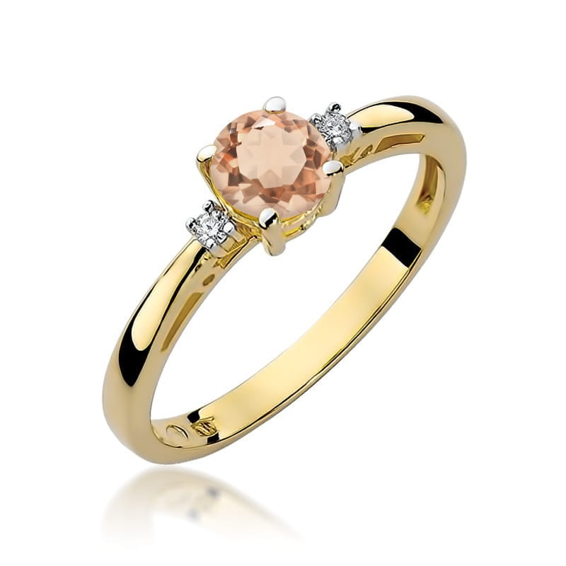 Inel Aur 14K cu Morganit 0.40 ct (Varianta: Galben)