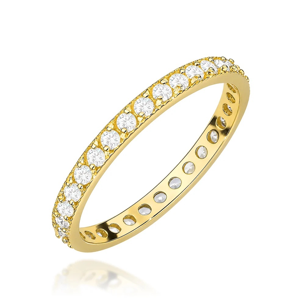 Inel Aur 14K Eternitate cu Zirconii Pavé (Greutate: 1.13, Măsură: 11)