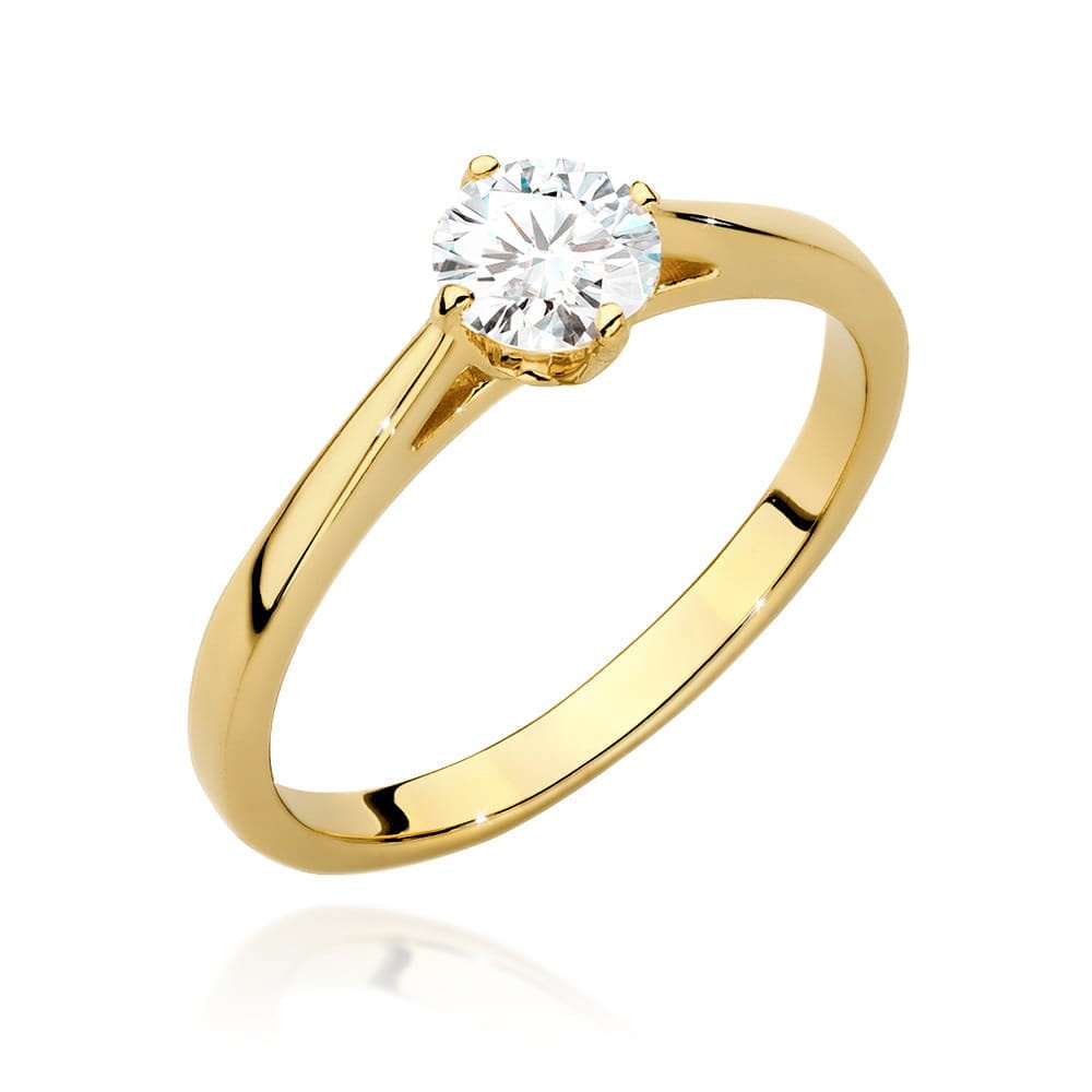 Inel Aur 9K cu Diamant de Laborator 0.50 ct (Varianta: Galben)