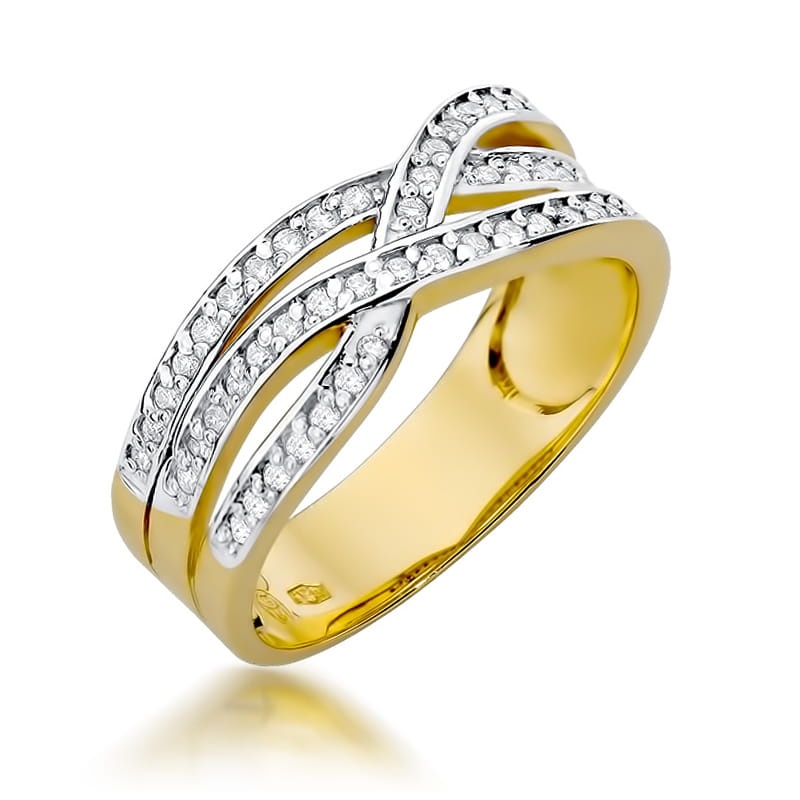 Inel Aur 9K cu Diamante Naturale 0.27 ct (Varianta: Galben)