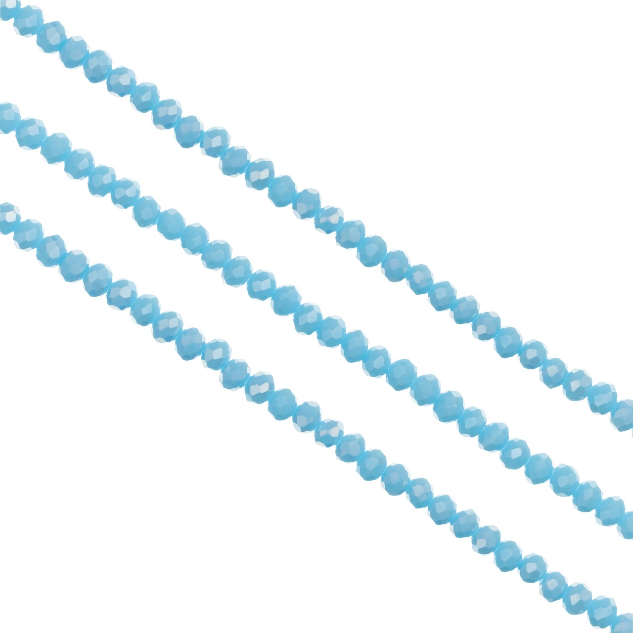Șirag cristale rondele 4mm, culoare Albastru Arctic AB, Aprox 130 buc
