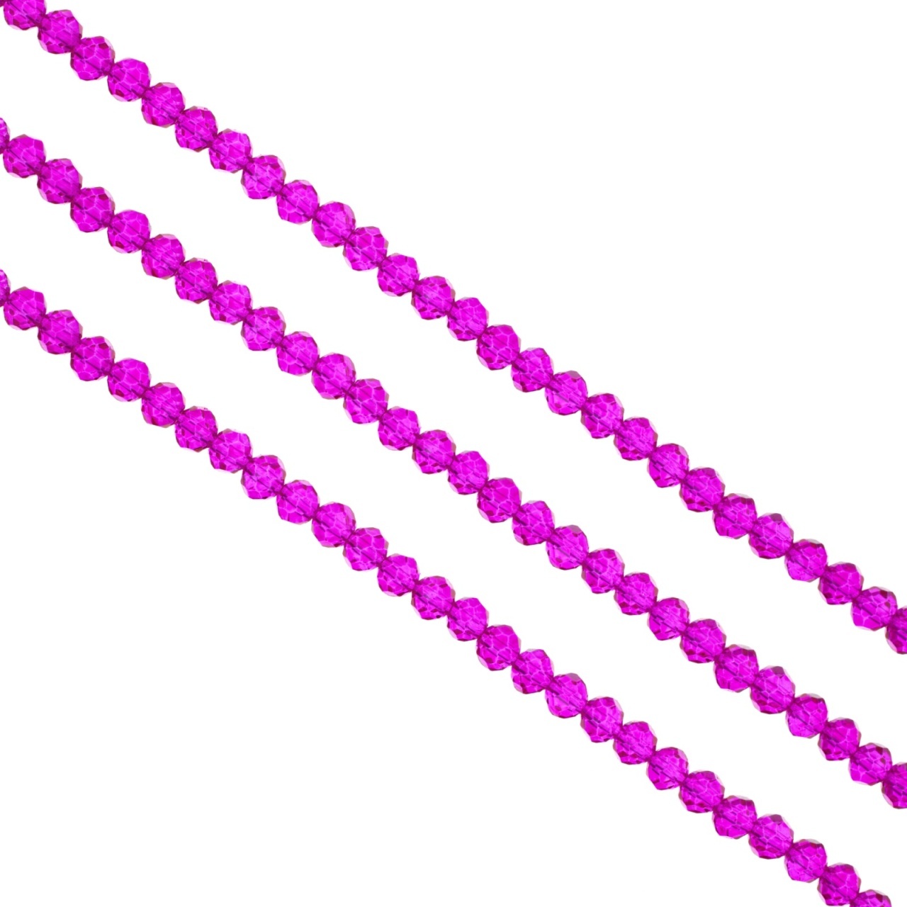 Sirag cristale rondele 4mm - Fuchsia