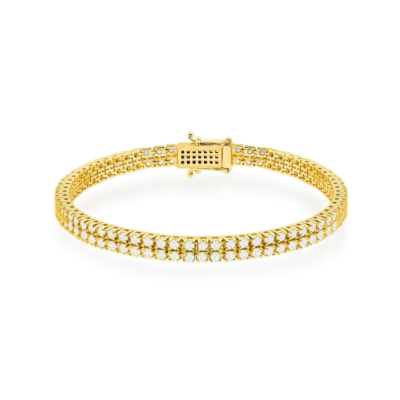 Bratara Aur 14K cu Diamante de Laborator 2.96 ct (Varianta: Galben)