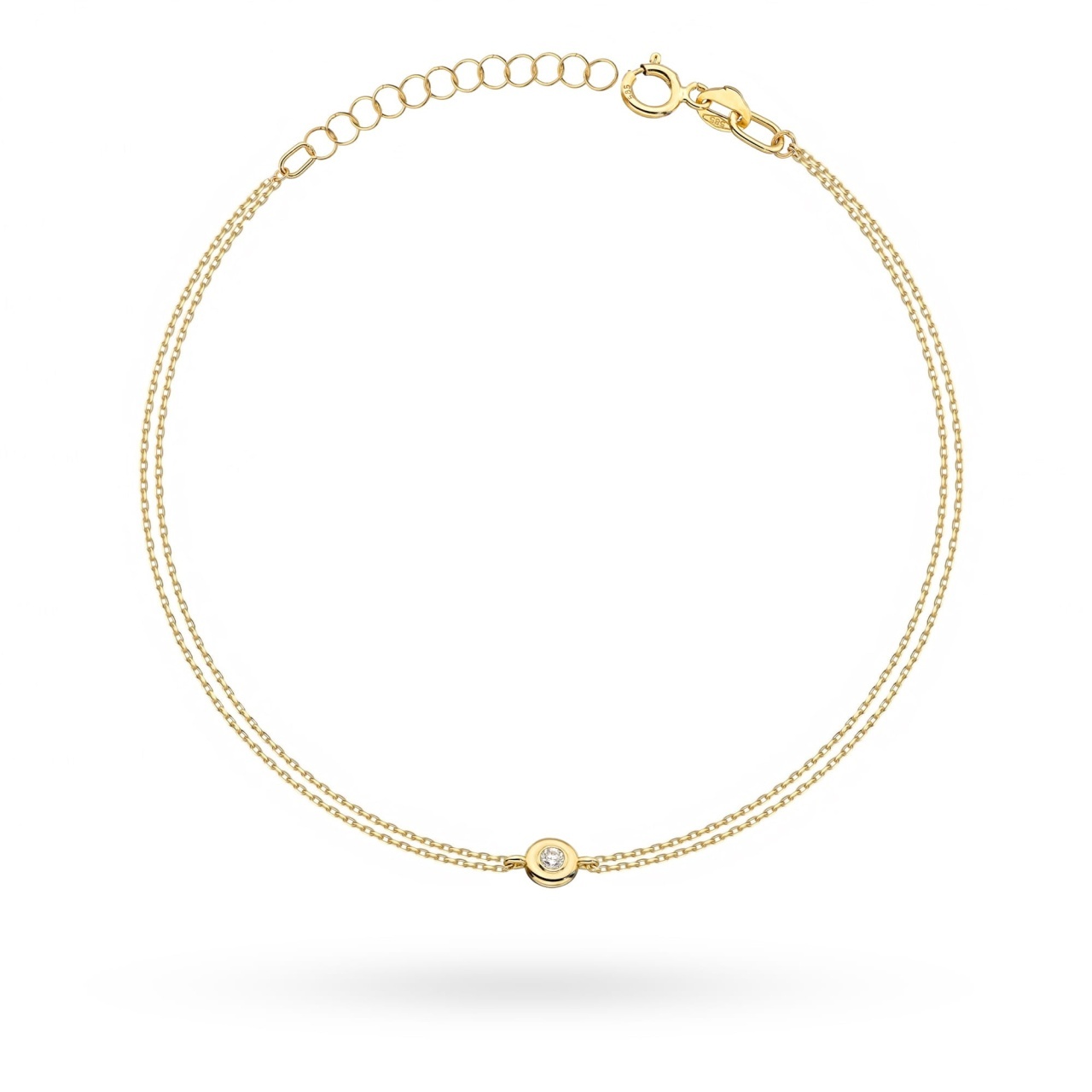 Bratara Aur 14K cu Diamante Naturale 0.02 ct (Varianta: Galben)