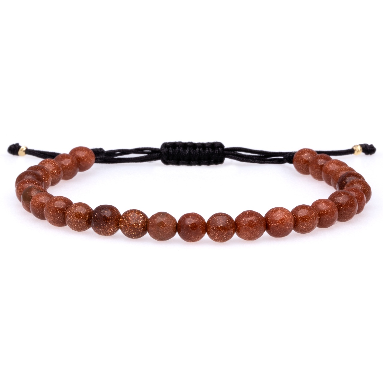 Brățara cu snur reglabil si Goldstone 6mm