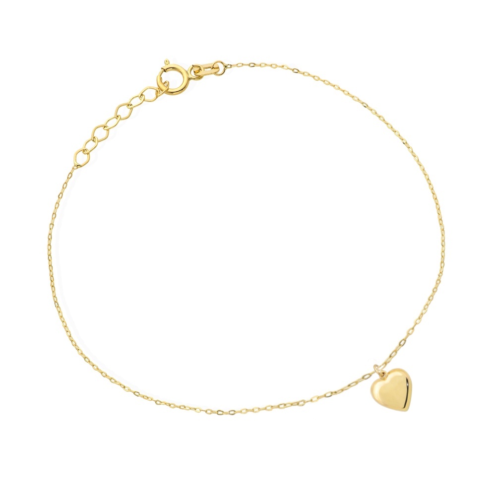 Bratara Lant cu Inima- Aur 14k (Greutate: 0.76)