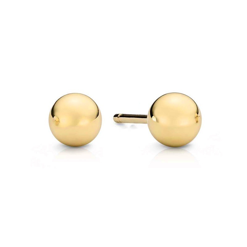 Cercei Aur 14k cu Bilute 7 mm (Greutate: 0.64)