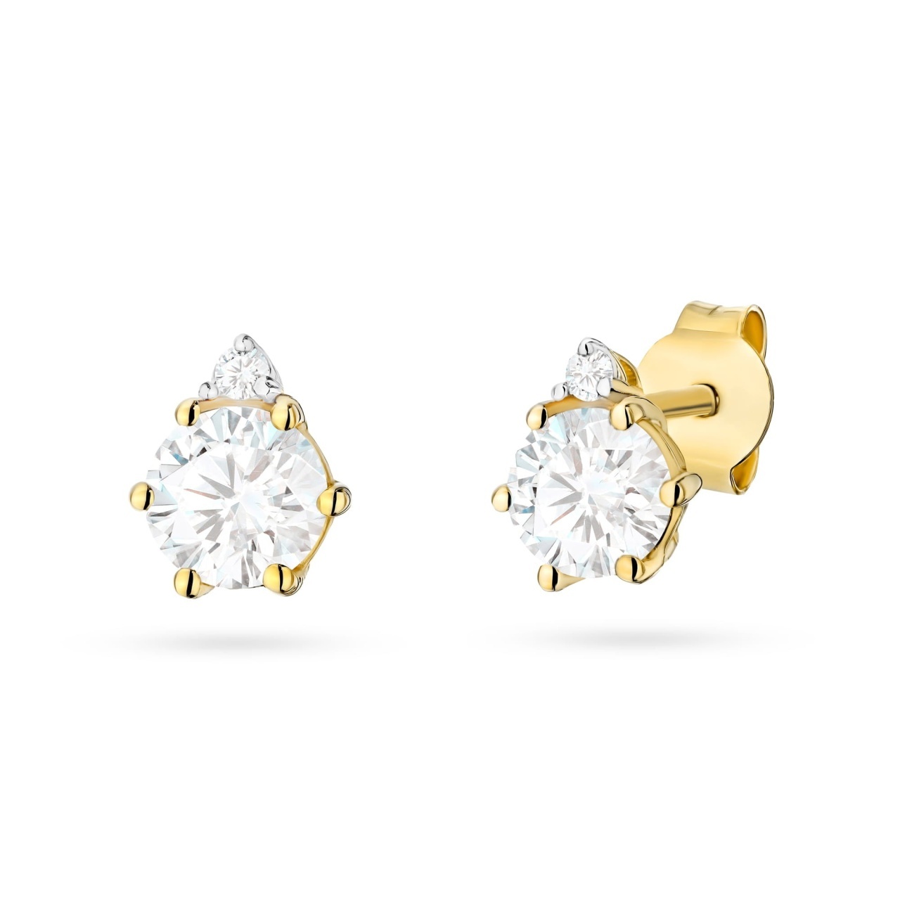 Cercei Aur 14K cu Diamante de Laborator 0.53 ct (Varianta: Galben)
