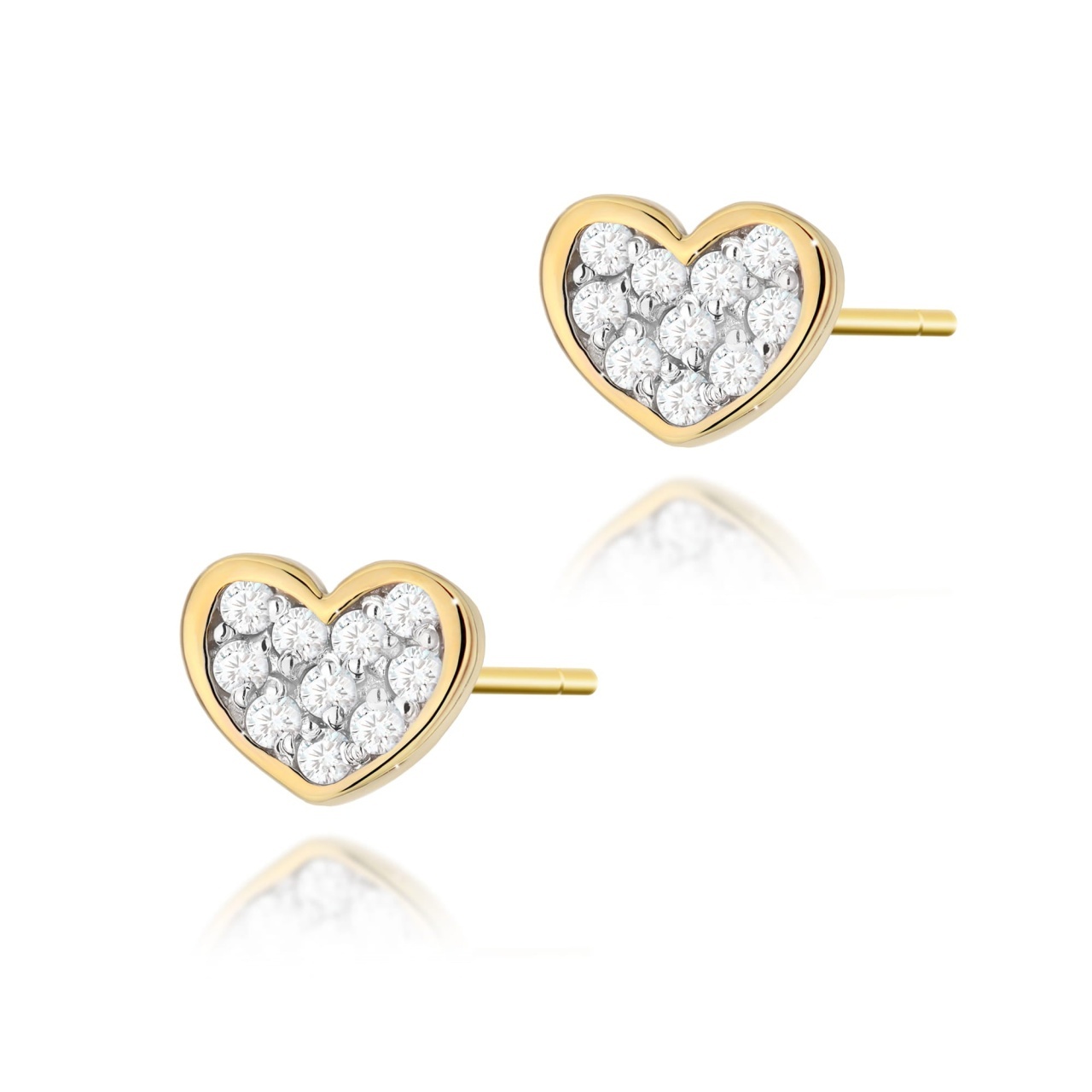 Cercei Aur 14K cu Diamante Naturale 0.17 ct (Varianta: Galben)
