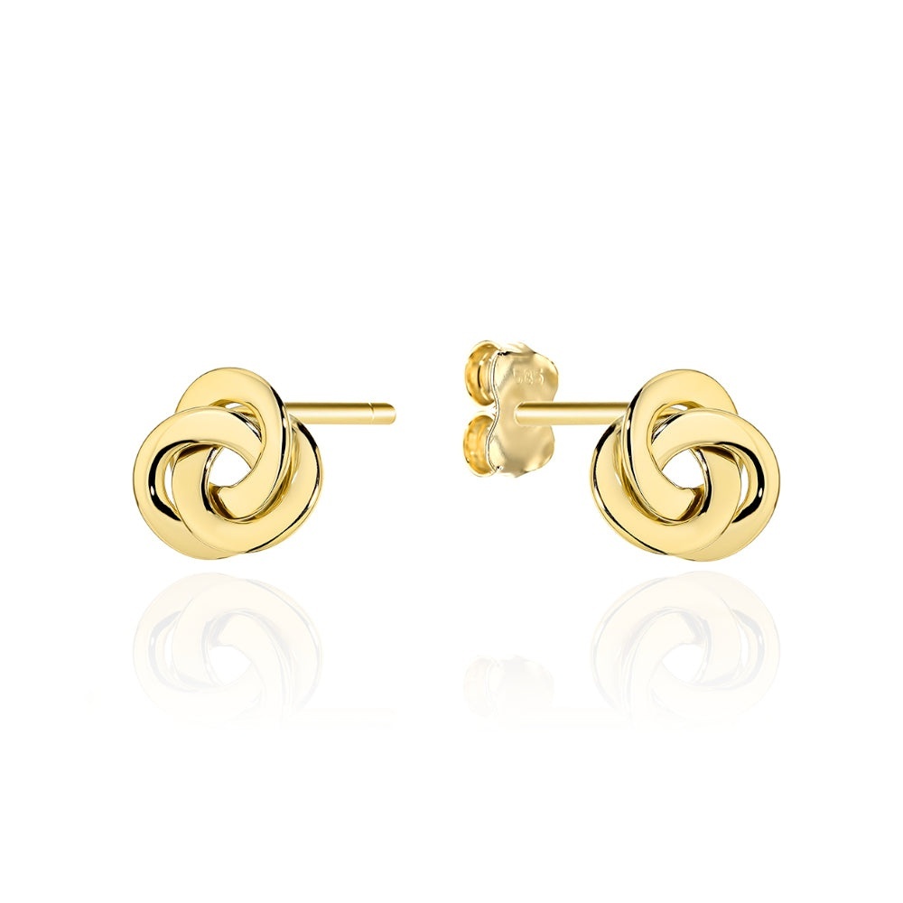 Cercei Aur 14K Împletiti, Design Elegant - Bijuterii de Lux (Greutate: 1.34)