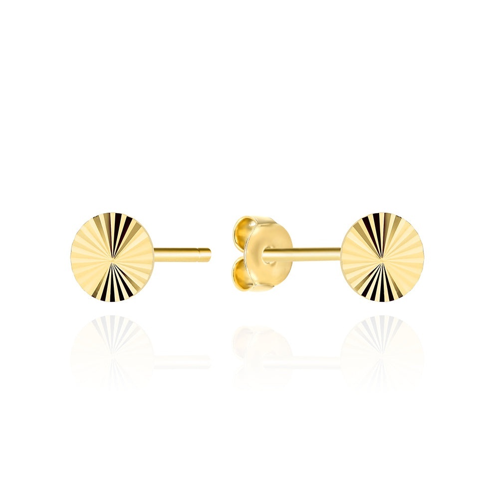 Cercei Aur 14K Rotunzi Diamantați Mici (Greutate: 0.52)