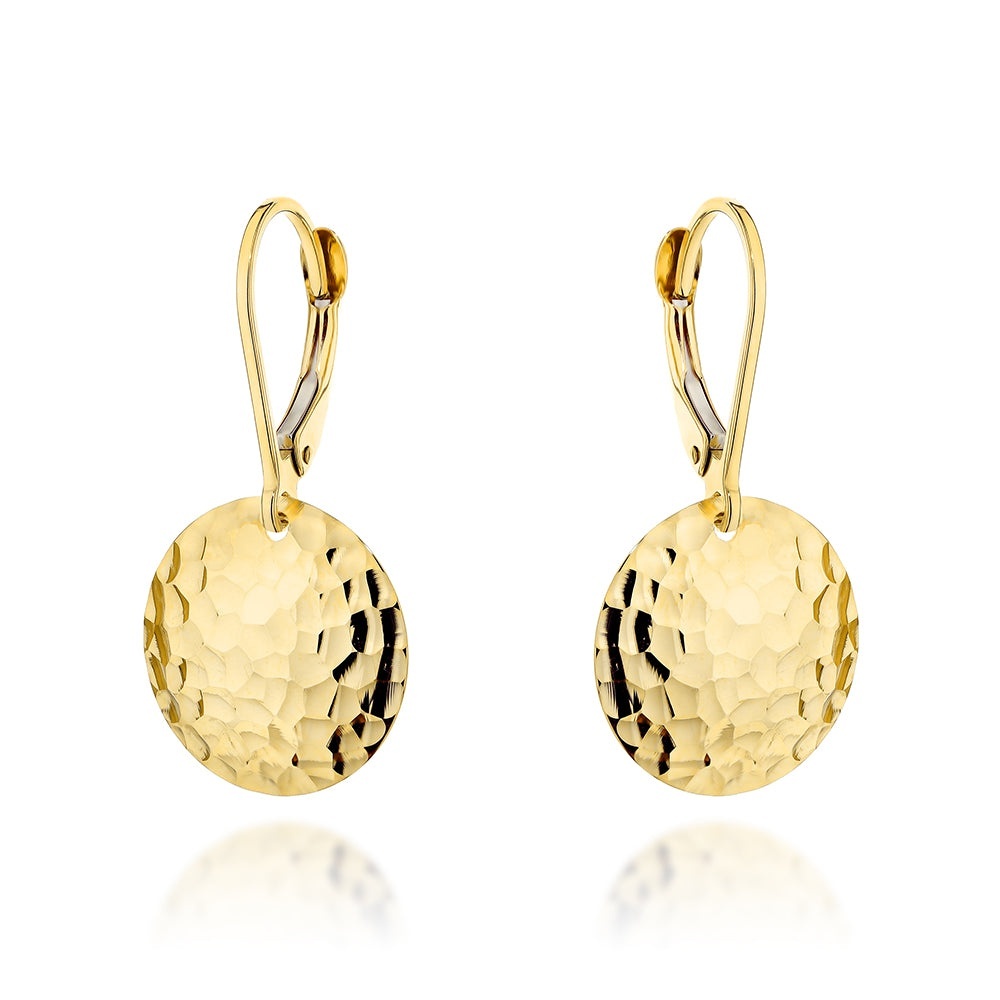 Cercei Aur 14K Rotunzi, Pendulari – Eleganță Clasic (Greutate: 1.56)