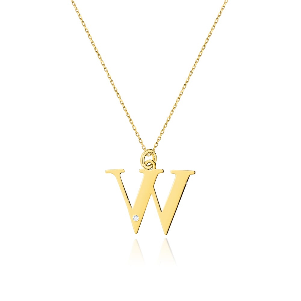 Colier Aur 14K cu Diamant Natural 0.01 ct (Varianta: Galben)