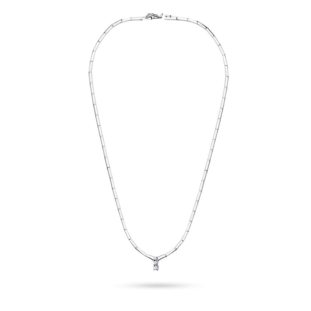 Colier Aur 14K cu Diamante Naturale 0.26 ct (Varianta: Alb)