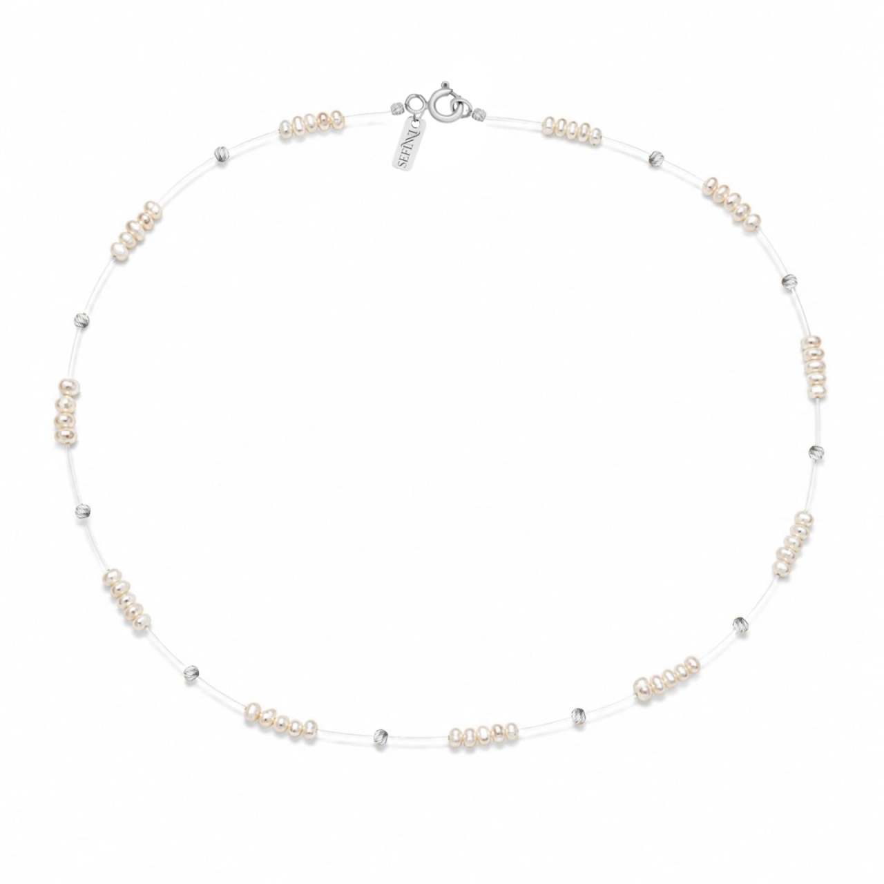 Colier Floating Quattro Pearls din Argint 925 și Perle de Cultură