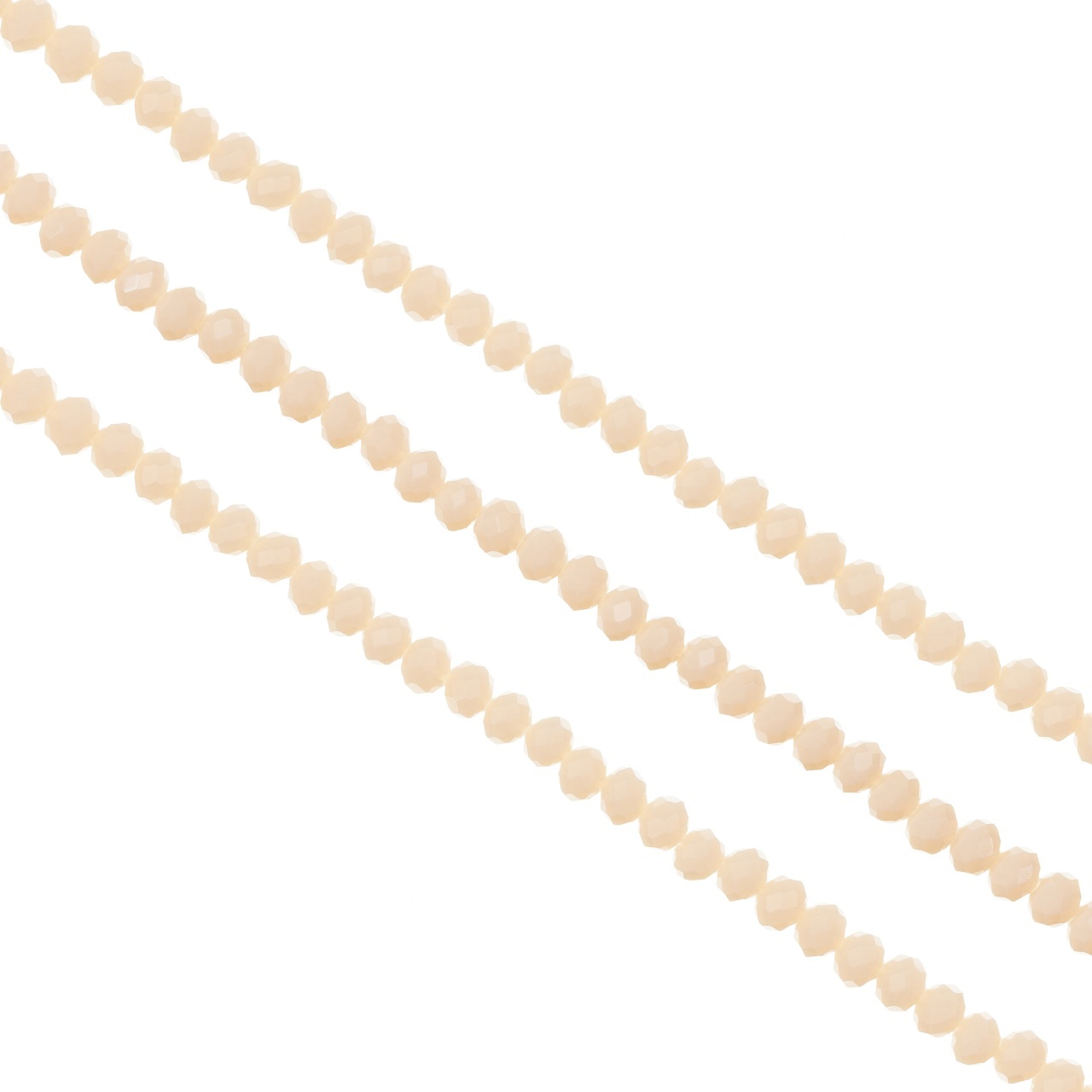 Cristale rondele fațetate de 4 mm - șirag aprox 130 bucăți - beige opac