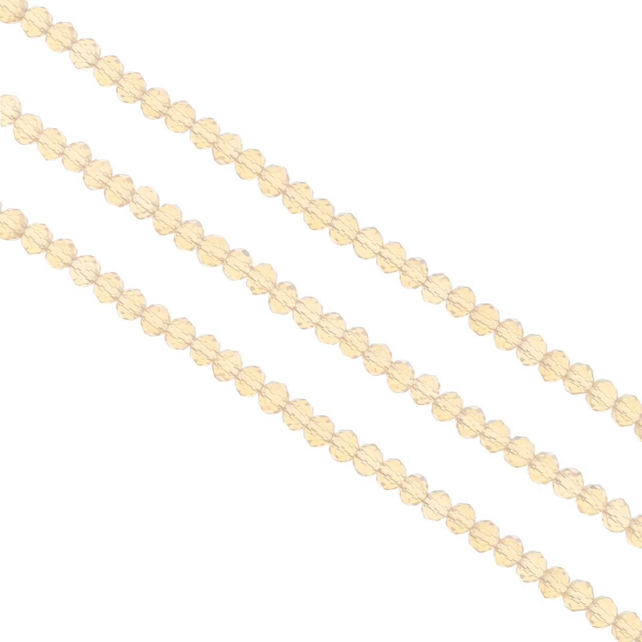 Cristale rondele fațetate de 4 mm - șirag aprox 130 bucăți - beige opalescent