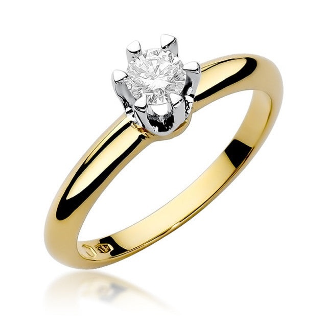 Inel Aur 14K cu Diamant Natural 0.30 ct (Varianta: Galben)