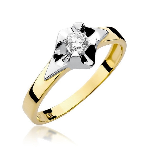 Inel Aur 14K cu Diamant Natural 0.30 ct (Varianta: Galben)